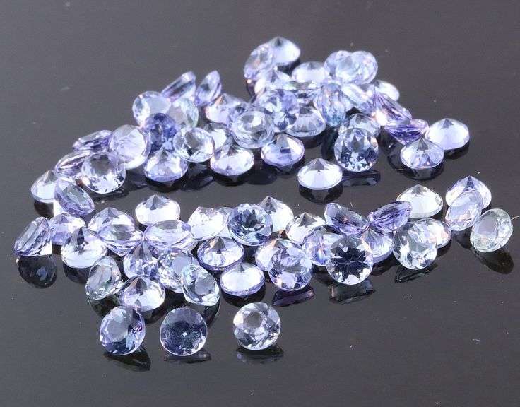 Heavy! 10.06ct 77pc set of 3mm Tanzanite -UNTREATED!!!
