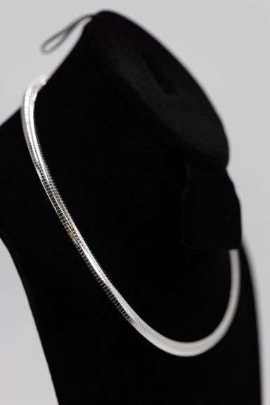 Sterling Silver Italian Omega Necklace 6mm Solid 925 Italy New Cubetto Chain 20"