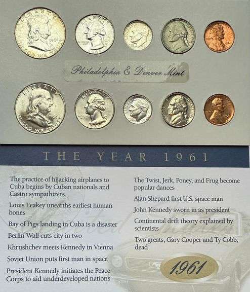 Vintage 1961 BU Year Set