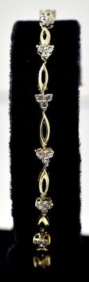 Perfect 10K Yellow Gold Diamond Bracelet