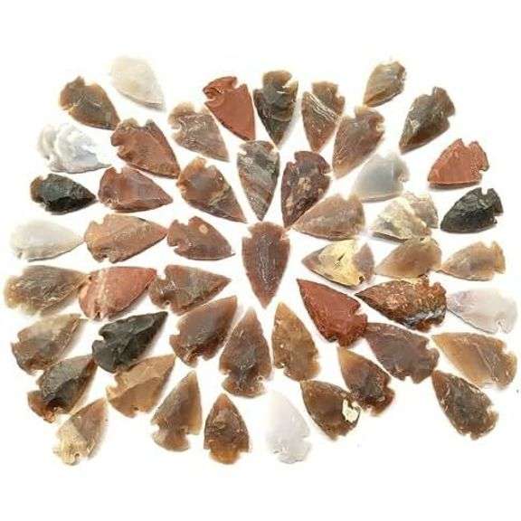 Lot of 50 Natural Agate Arrowheads