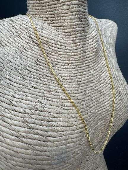 10k Yellow Gold Solid Franco Wheat Rope Chain 1.2mm Necklace 16"