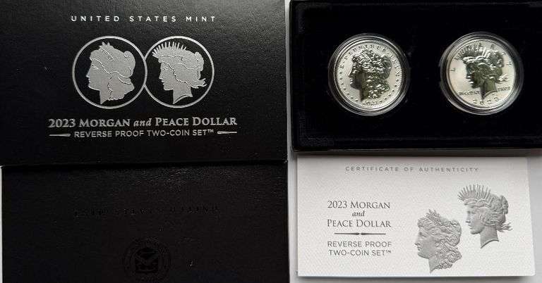 2023 Reverse Proof Morgan Peace Two Coin Set