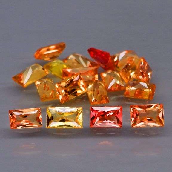 Baguette cut! Real 2.67ct Songean Sapphire set!