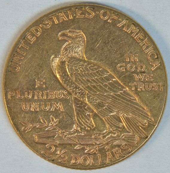 Lively lustrous 1912 US $2.50 Indian Gold Piece
