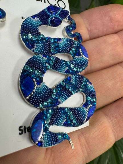 Original Handmade Mosaico Snake Earrings & Pendant 925 Sterling Silver Mexico Artistic Jewelry
