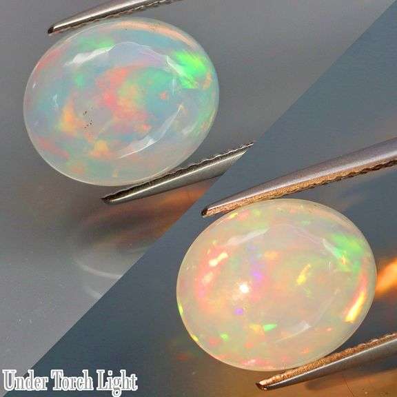 Fantastic 3.48ct floral patterned Jelly Opal