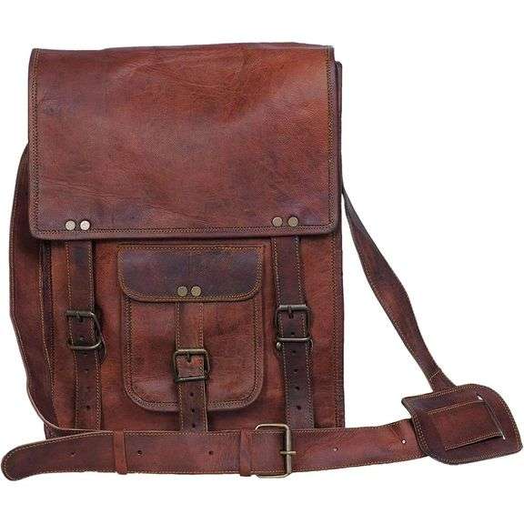 Full Grain Leather Crossbody Messenger Bag