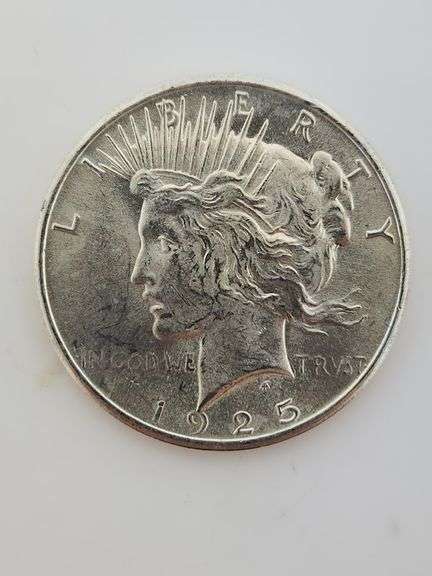 1925 Silver Peace Dollar, AU/UNC