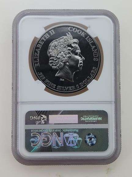 2018 Cook Islands $5 Year Of The Dog Silver Coin / NGC PF69