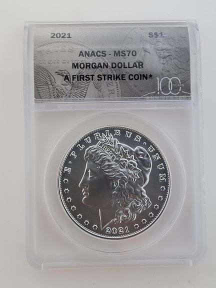 2021 Morgan Silver Dollar First Strike, ANACS MS70