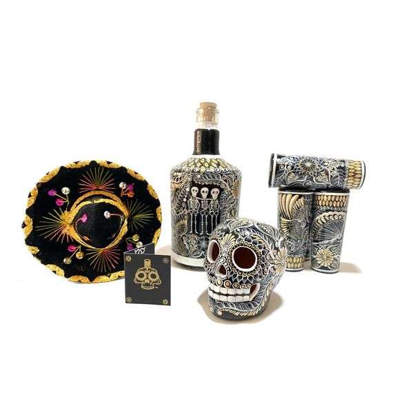 Hand-Painted Tequila Decanter Set