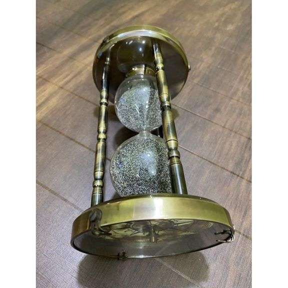 Brass Hourglass with Compass