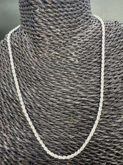Sterling Silver Diamond-Cut Rope Chain 3mm Solid 925 Italy New Necklace 16"