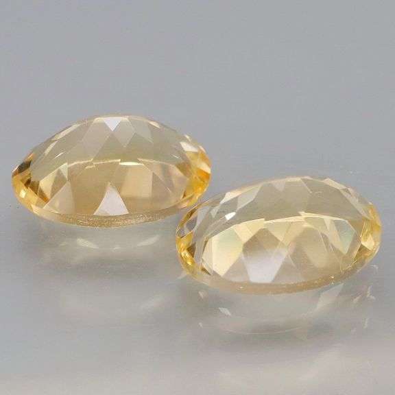 High fire 11.45ct top golden yellow Citrine matched pair