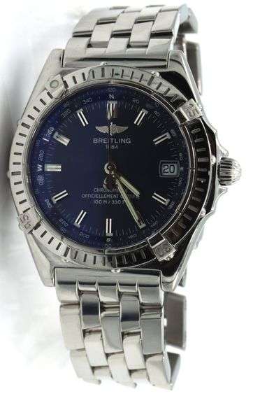 Breitling Windrider wings automatic grey dial 38mm watch