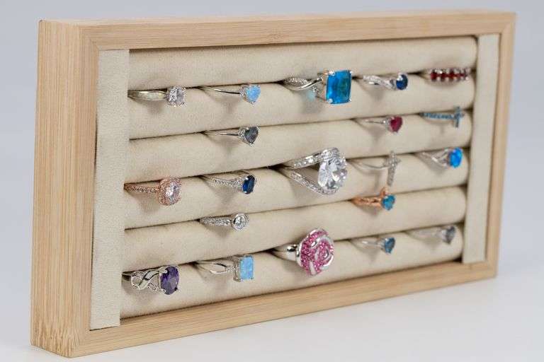 Sterling Silver .925 Ring Lot of 20 RIngs Various Sizes and Styles