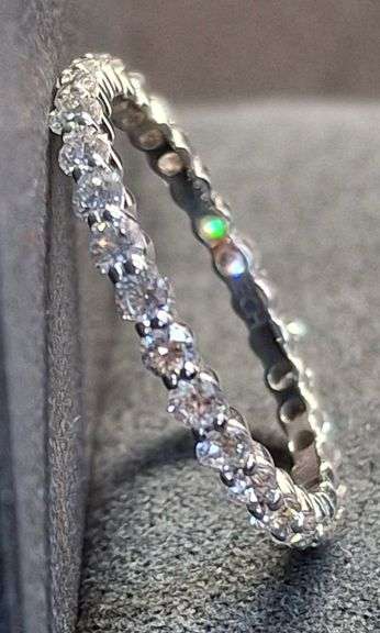 14K White Gold Lab Grown Diamond Wedding Band