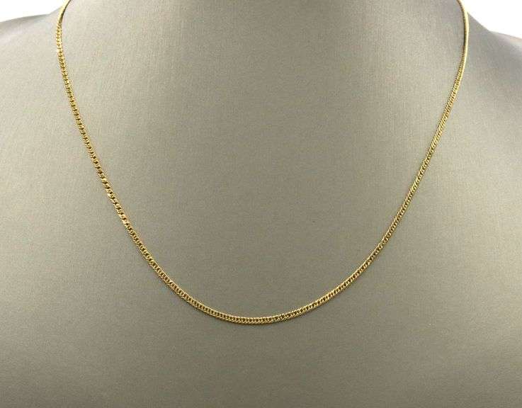 18kt Yellow gold Curb link chain necklace