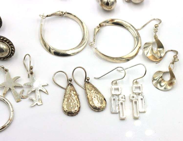 Group lot of Vintage 925 sterling silver earrings