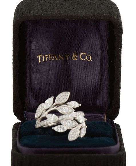 Tiffany & Co. 1.19ctw Diamond Victoria Vine Bypass Ring in Platinum