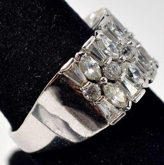 CZ Gemstone Ring in Sterling Silver