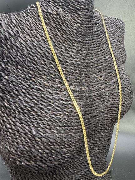 10k Yellow Gold Diamond Cut Miami Cuban Chain 16" Necklace