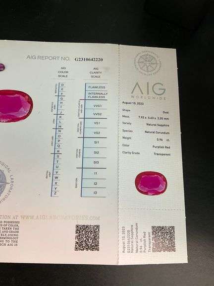 CERTIFIED 0.96 CARAT NATURAL PURPLISH RED SAPPHIRE