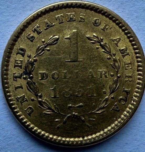 1851 Type 1 $1 US Gold
