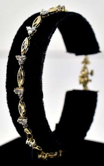 Perfect 10K Yellow Gold Diamond Bracelet