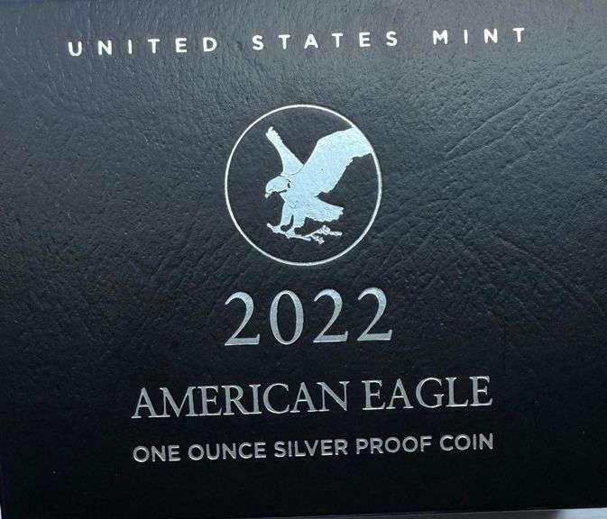 2022 W  Proof Silver Eagle With Box & Paper