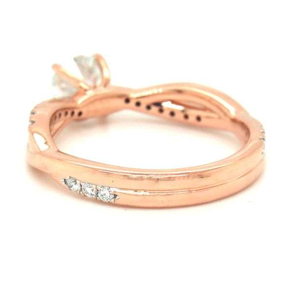 14kt Rose gold 1.04ct Ideal cut lab grown diamond ring