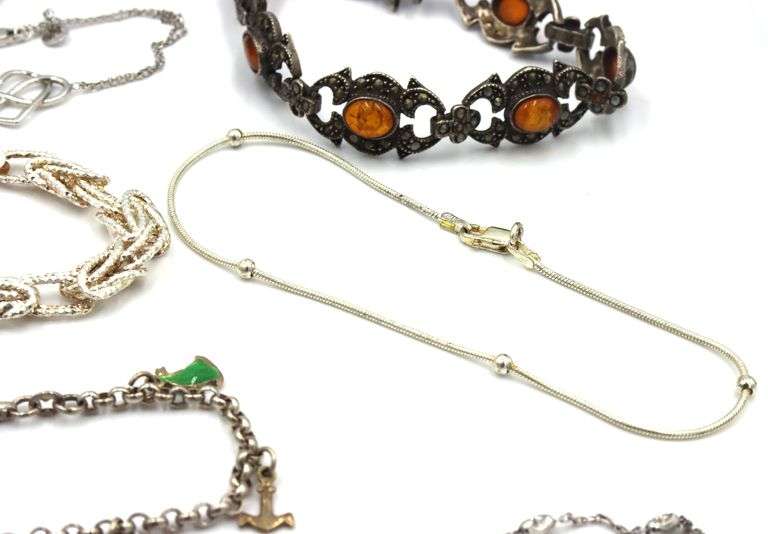 Vintage 925 sterling silver group lot of  bracelets