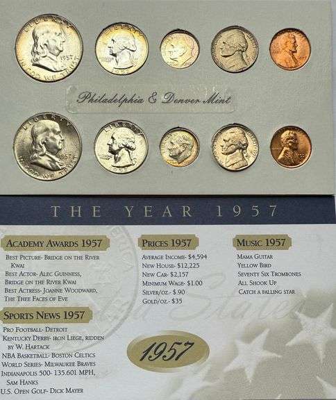 Vintage 1957 BU Year Set
