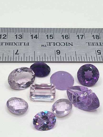 Collector's item! very fine and large 9 Natural Amethyst 63.14 CTTW