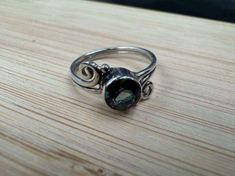Sterling Silver Mystic Quartz Ring Size 7