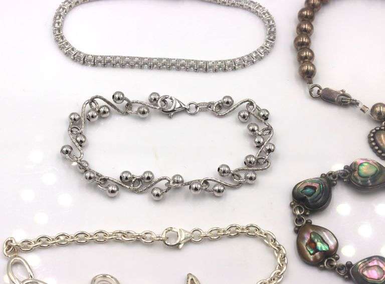 Vintage 925 sterling silver group lot of  bracelets