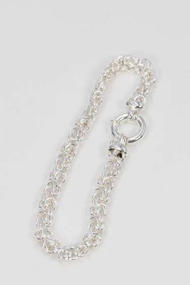 .925 Italian Sterling Silver 6.5mm Byzantine Bracelet 8 Inches