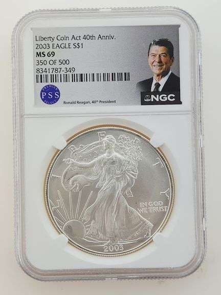 2003 American Silver Eagle, NGC MS69