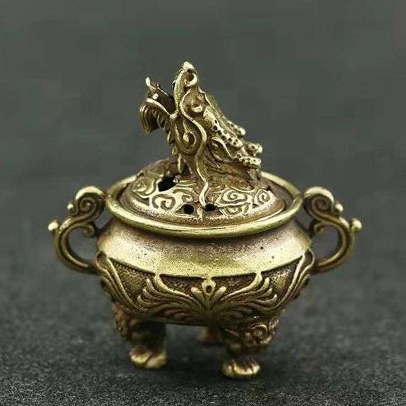 Brass Dragon Head Incense Burner