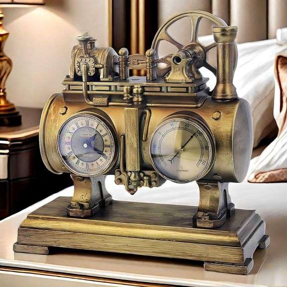 Steam Engine Table Clock