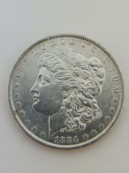 1884 O Morgan Silver Dollar, AU