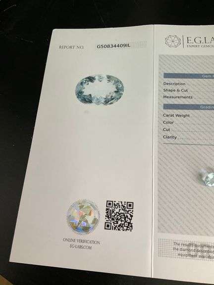 CERTIFIED 4.79 CARAT NATURAL AQUAMARINE