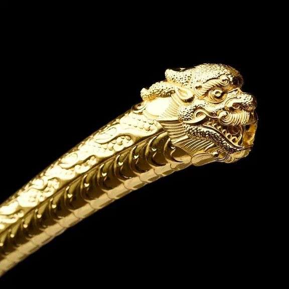 Golden Dragon Katana Sword