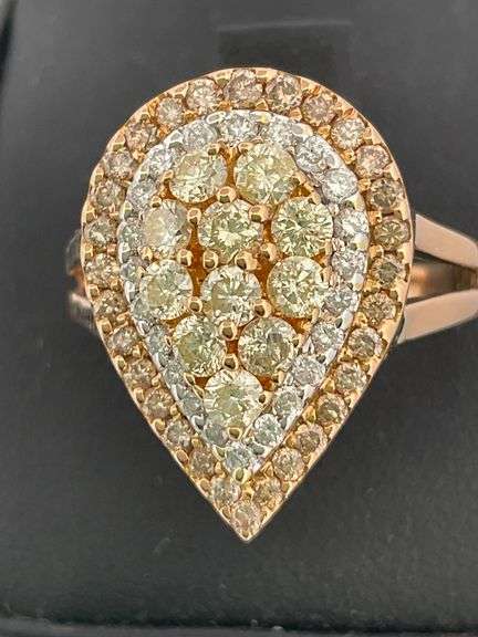 CERTIFIED 18K ROSE GOLD DIAMOND RING