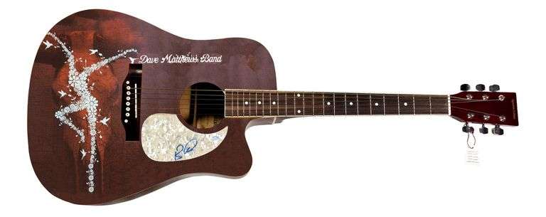 Dave Matthews Band Boyd Tinsley Autographed 1:1 Graphics Photo Guitar ACOA