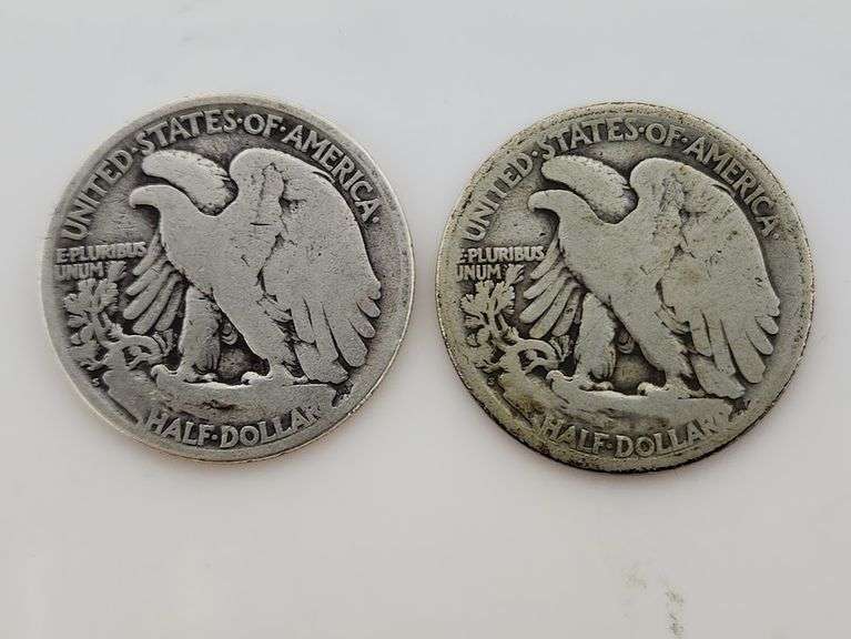 1918 S & 1919 S Walking Liberty Half Dollars