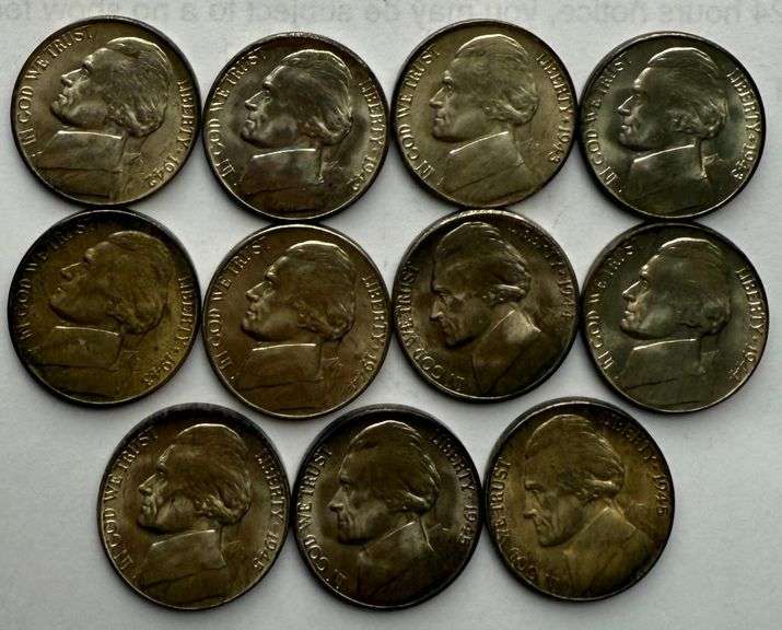 BU  Silver US War Nickel Set