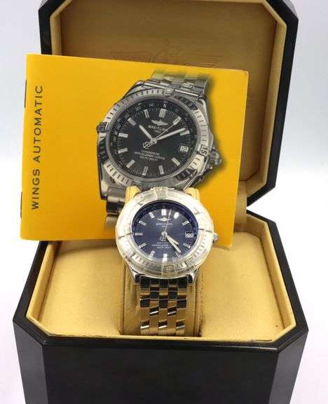 Breitling Windrider wings automatic grey dial 38mm watch
