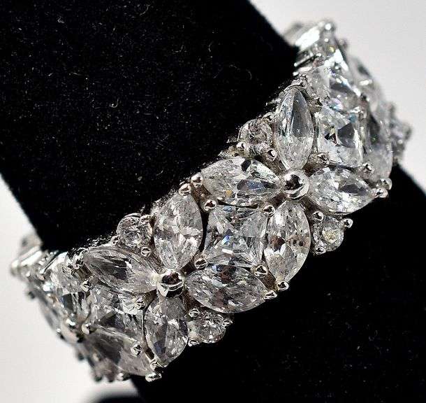 CZ Gemstone Ring in Sterling Silver